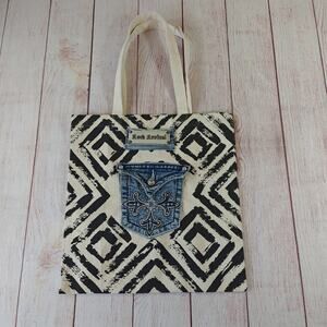 Rock Revival Kalalou upcycle creation cotton canvas tote bag